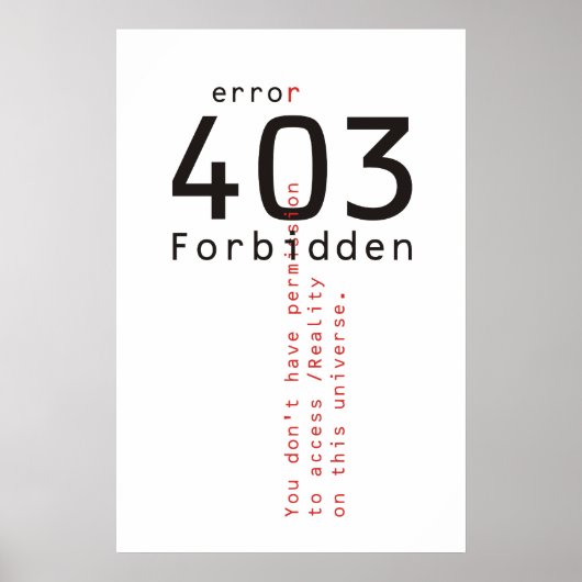 403 poster van verboden realiteit (Voorkant)