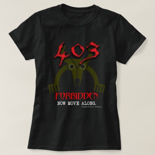 403 Verboden live door de code T-shirt (Design voorkant)