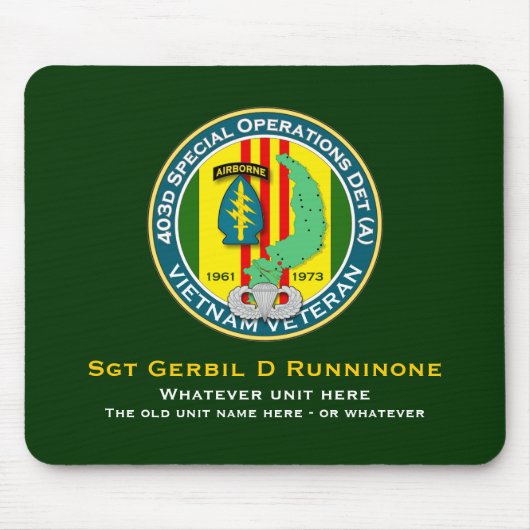 403d SOD-A 2 - ASA Vietnam Muismat (Voorkant)