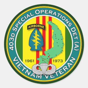 403d SOD-A - ASA Vietnam Ronde Sticker