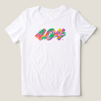 404 Coded Drip Typografie PNG | Kleurrijk Smeltend Tri-Blend Shirt