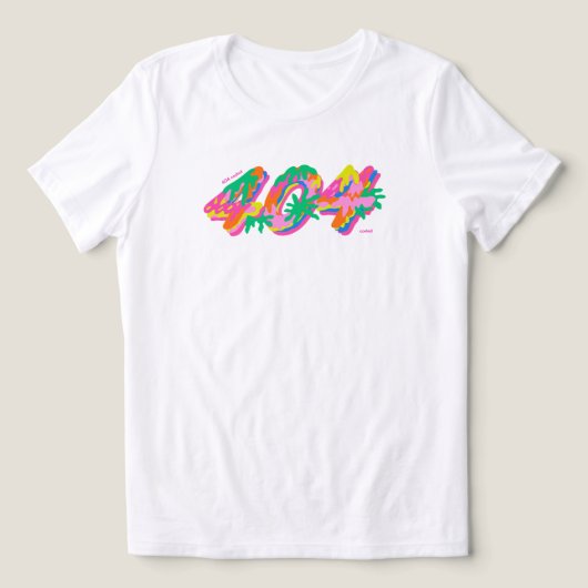 404 Coded Drip Typografie PNG | Kleurrijk Smeltend Tri-Blend Shirt (Design voorkant)
