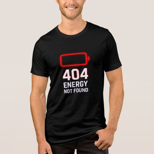 404 Energy Not Found Tri-Blend Shirt (Voorkant)