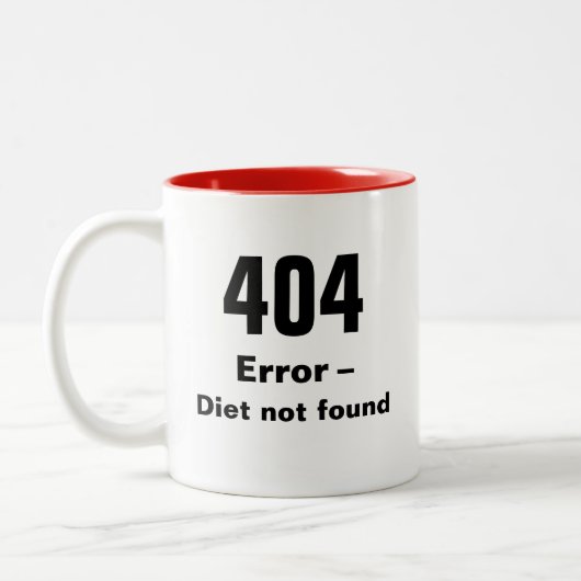 404 Fout - Diet gevonden niet mok (Links)