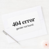 404 Fout Geslacht niet gevonden Rechthoekige Sticker (Envelop)