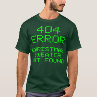404 Fout kerstkeuken niet gevonden Funny Comput T-shirt