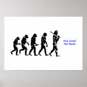 404 fout menselijke evolutie poster (Voorkant)