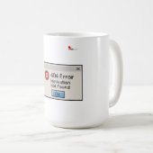 404 Fout: Motivatie niet gevonden Koffiemok (Voorkant rechts)