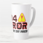 404 Fout – Motivatie niet gevonden Latte Mok (Rechterhoek)