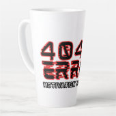 404 Fout – Motivatie niet gevonden Latte Mok (Linkerhoek)