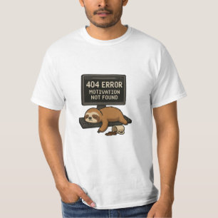 404 Fout Sloth Grappig T-shirt
