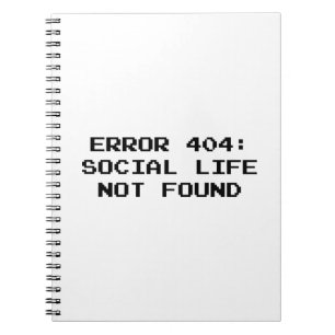 404 Fout: sociaal leven niet gevonden Notitieboek