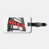 404 Foutbericht op de website niet gevonden Bagagelabel (Achterkant horizontaal)