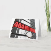 404 Foutbericht op de website niet gevonden Kaart (Voorkant)