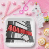 404 Foutbericht op de website niet gevonden Papieren Bordje (Feest)