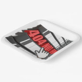 404 Foutbericht op de website niet gevonden Papieren Bordje (Gebogen)