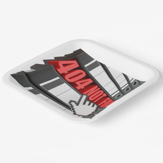 404 Foutbericht op de website niet gevonden Papieren Bordje (Gebogen)