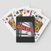404 Foutbericht op de website niet gevonden Pokerkaarten (Achterkant)