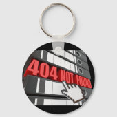 404 Foutbericht op de website niet gevonden Sleutelhanger (Achterkant)