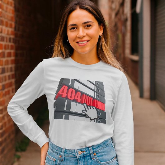 404 Foutbericht op de website niet gevonden T-shirt