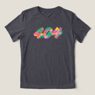 404 Gecodeerde Drip-typografie PNG Kleurrijk Sme Tri-Blend Shirt