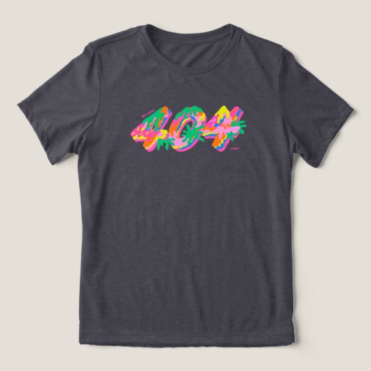 404 Gecodeerde Drip-typografie PNG | Kleurrijk Sme Tri-Blend Shirt (Design voorkant)