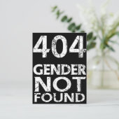 404 Gender not found - Agender Pride Briefkaart (Staand voorkant)