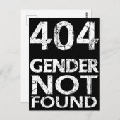 404 Gender not found - Agender Pride Briefkaart (Voorkant / Achterkant)