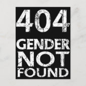 404 Gender not found - Agender Pride Briefkaart (Voorkant)