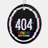 404 Geslacht Niet gevonden | Funny LGBTQ | Pride Keramisch Ornament (Links)