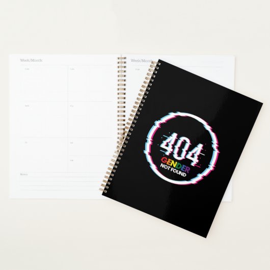 404 Geslacht Niet gevonden | Funny LGBTQ | Pride Planner (Display)