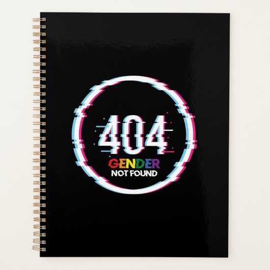 404 Geslacht Niet gevonden | Funny LGBTQ | Pride Planner (Voorkant)