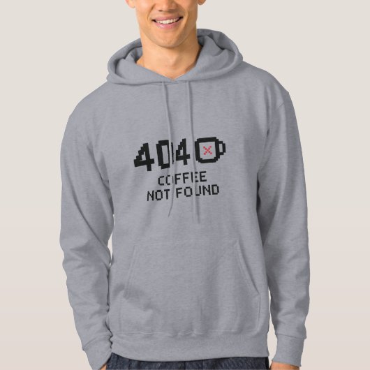 404: Koffie niet gevonden - Grappig Tech Error Des Hoodie (Voorkant)