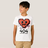 404 Love Not Found – Glitched Pixel Heart T-shirt (Voorkant volledig)