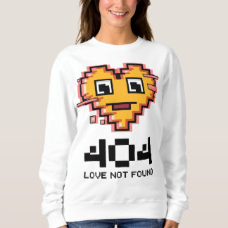 404 Love Not Found – Glitched Pixel Heart Trui