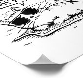 404 Motivation Not Found Funny Lazy Cat Humor Cat  Poster (Hoek)