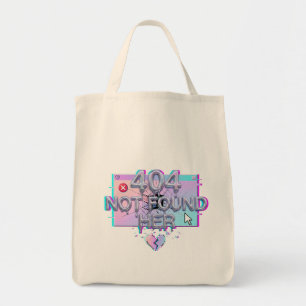 404 Niet Gevonden Haar Y2K Glitch Grappige Breuk E Tote Bag