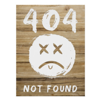 404 niet gevonden perfect poster