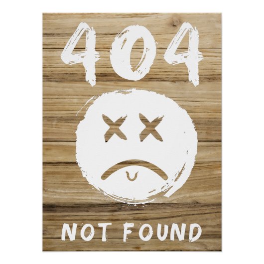 404 niet gevonden perfect poster (Voorkant)