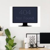 404 Niet gevonden Poster (Thuiskantoor)