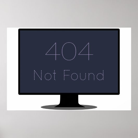404 Niet gevonden Poster (Voorkant)
