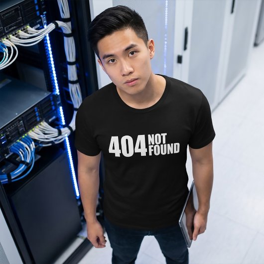 404 Niet Gevonden Programmeur Full Stack Developer T-shirt