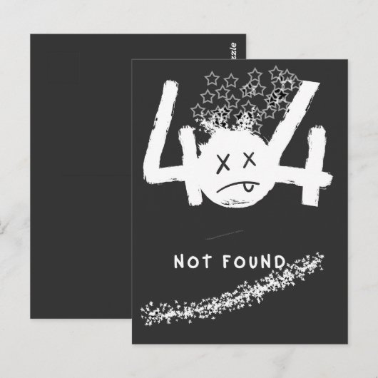 404 NO CONECTION BRIEFKAART (Voorkant / Achterkant)