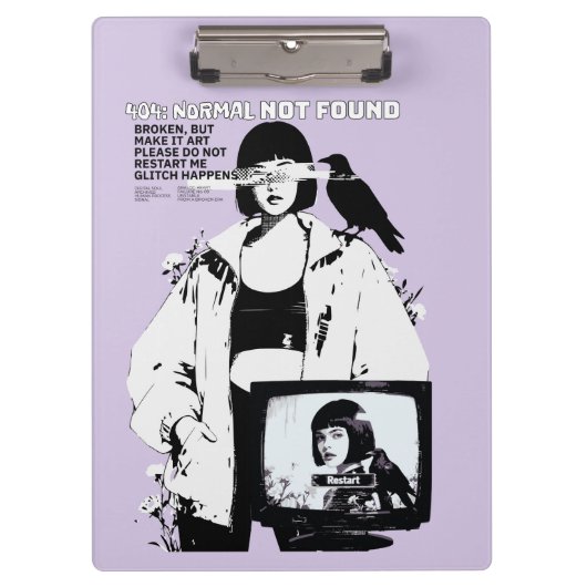 404: Normal Not Found – Glitched Soul Klembord (Voorkant)