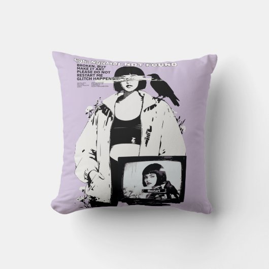 404: Normal Not Found – Glitched Soul Kussen (Voorkant)