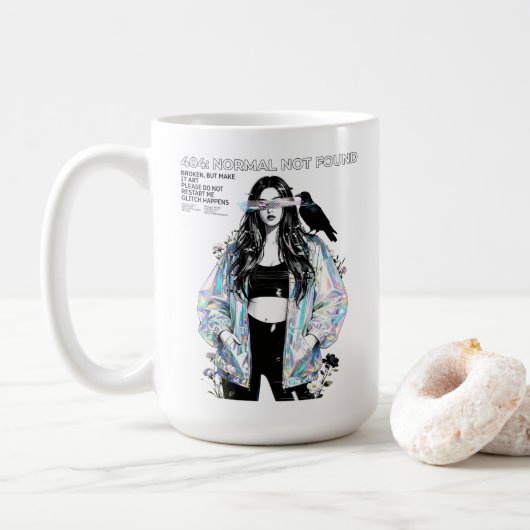 404 – Normal Not Found Koffiemok (Met donut)