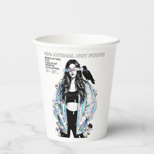 404 – Normal Not Found Papieren Bekers (Voorkant)
