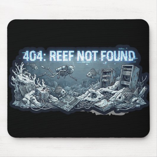 404 Reef Not Found – Underwater Tech Graveyard Muismat (Voorkant)