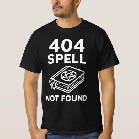 404 SPELL NOT FOUND | Wizard Tech Support Funny Ga T-shirt (Voorkant)