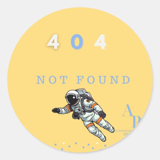 404 Sticker (Voorkant)